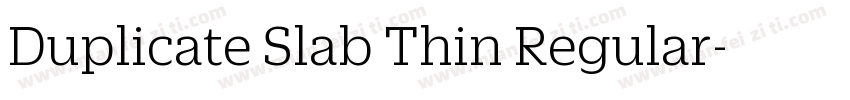 Duplicate Slab Thin Regular字体转换